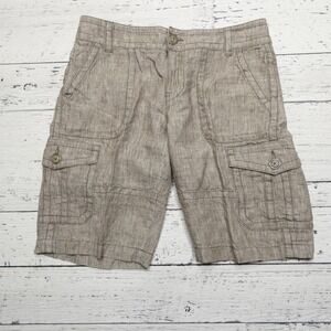 Cabi‎ Shorts Womens 4 Linen Cargo Pockets 380 Casual Summer Lightweight